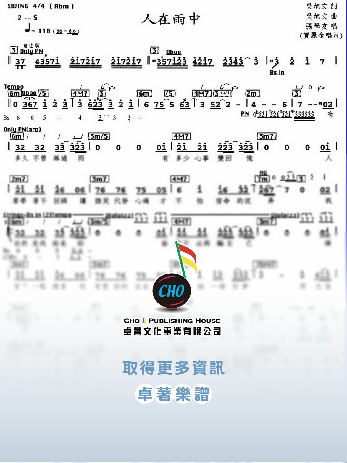 人在雨中